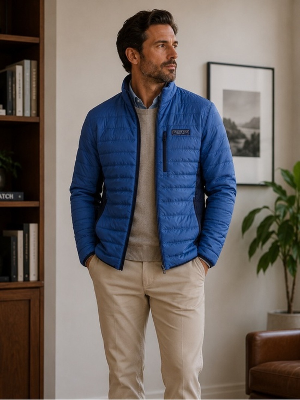 Vineyard Vines Primaloft Packable Channel Jacket, Hull Blue, Size XS, NWT